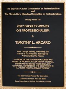 2007 Faculty Award on Professionalism
