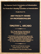 2007 Faculty Award on Professionalism